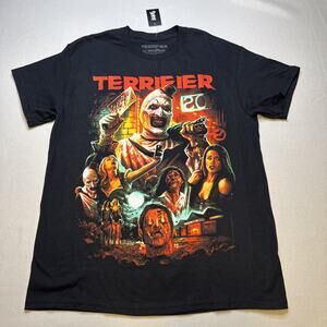 Terror Threads Terrifier T-Shirt Size M Black Art the Clown Horror Movie #0084